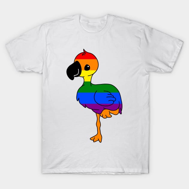 Rainbow Flamingo T-Shirt by Wenby-Weaselbee